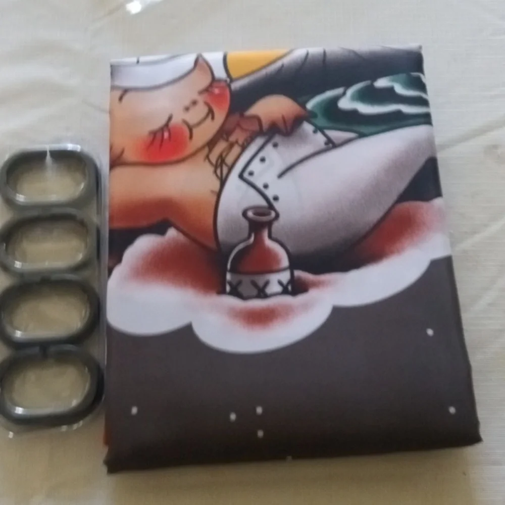 Kewpie Sailor Shower Curtain & Hooks New